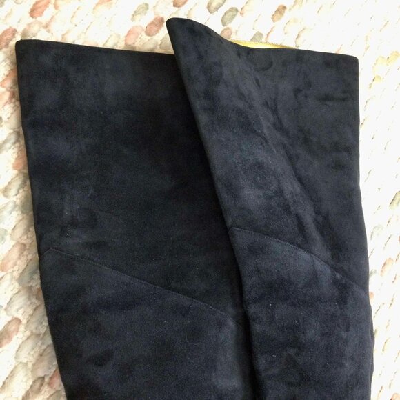 Escada Thigh-High Boots – Black Suede & Leather – Size 5.5B - Picture 5 of 8
